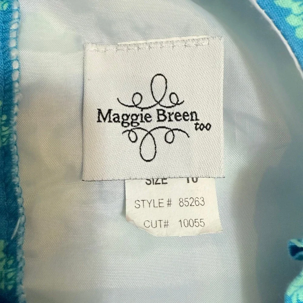 Maggie‎ Breen Too girls blue and green dress size 10